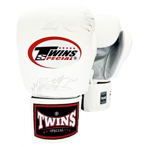Перчатки для бокса Twins Special FBGV-6 white-silver
